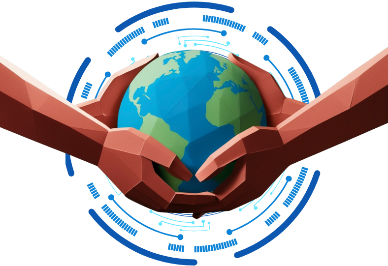 CUNY AI Innovation Challenge — hands holding the Earth